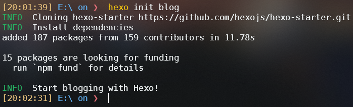 创建hexo文件夹